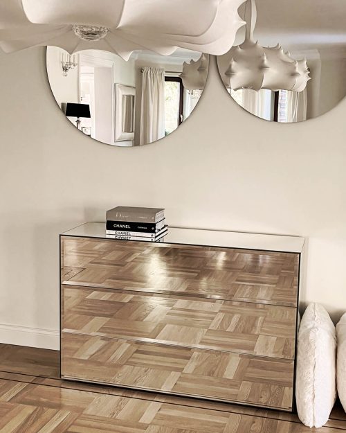 Komoda lustrzana fazowana z szufladami tip-on Brooklyn Elegance