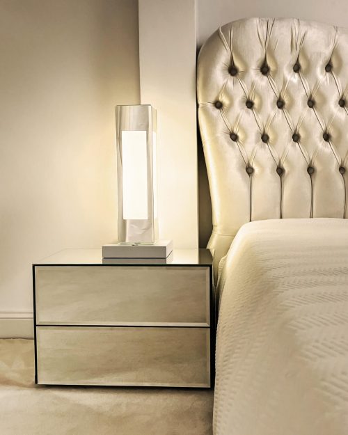 Szafka lustrzana fazowana z szufladami tip-on Brooklyn Elegance