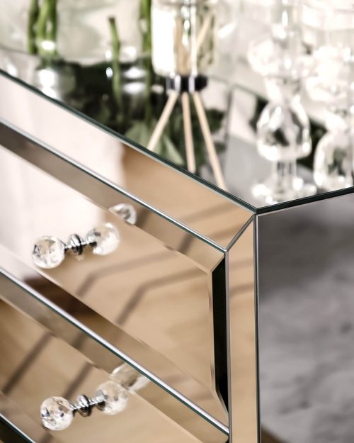 Kredens lustrzany z szufladami i drzwiczkami Greenwich